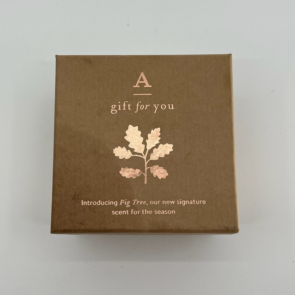 Anthropologie Fig Tree Candle Red Jar Crackle Glass Gift Set Home Decor NEW NIB